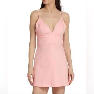 Alice + Olivia Carli Denim Empire Mini Dress